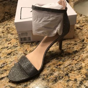 4 in. Dark Silver ankle heels.